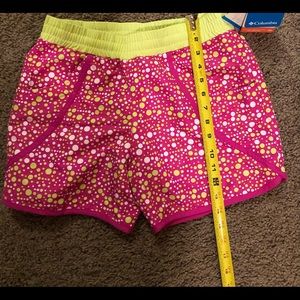 Columbia running shorts.